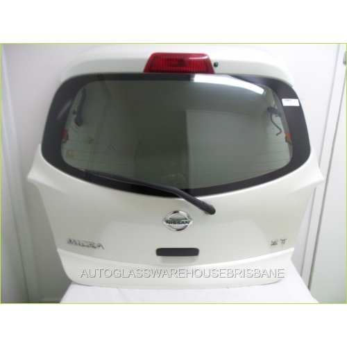 NISSAN MICRA K13 - 11/2010 TO 12/2016 - 5DR HATCH - REAR TAILGATE GLASS - BRISBANE PICK UP ONLY - (SECOND-HAND)