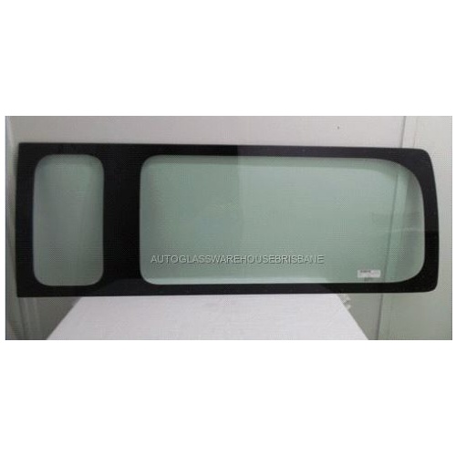 suitable for TOYOTA HIACE ZX SLWB - 6/2019 TO CURRENT - VAN - PASSENGERS - LEFT SIDE REAR FIXED CARGO GLASS - 1640 x 590 - GREEN - NEW