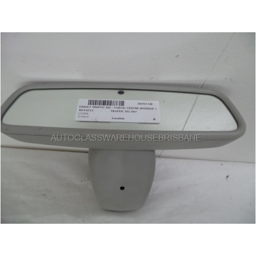 RENAULT TRAFFIC X82 -1/2015 to CURRENT - VAN - CENTER INTERIOR REAR VIEW MIRROR - E11 026383 - (Second-hand)
