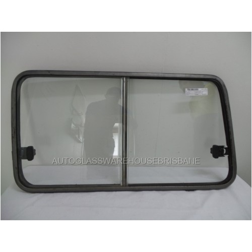 suitable for TOYOTA LANDCRUISER 75 SERIES - 1/1985 to 12/2006 & onwards - TROOP CARRIER - DRIVERS - LEFT SIDE REAR SLIDING WINDOW GLASS ASSY - COMPL- 