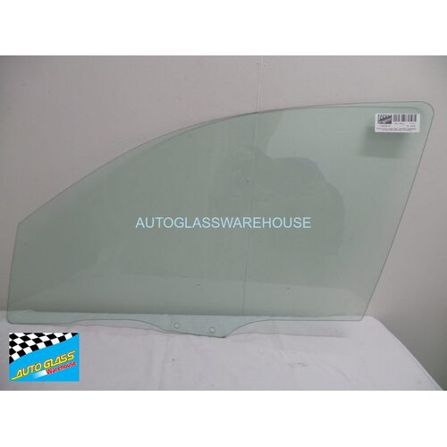 MAZDA 2 DY - 12/2002 to 1/2007 - 5DR HATCH - PASSENGERS - LEFT SIDE FRONT DOOR GLASS - 2 HOLES - GREEN - NEW