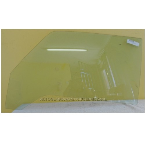 FORD ECONOVAN JH Series 3 - 10/1999 to 12/2005 - MWB/LWB VAN - PASSENGER - LEFT SIDE FRONT DOOR GLASS - 2 HOLES - GREEN - NEW (LIMITED STOCK)