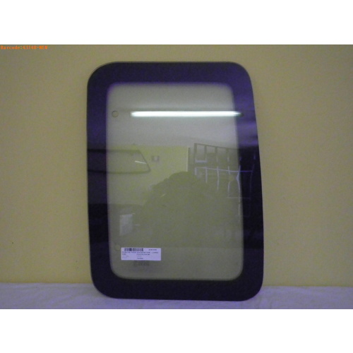 FORD F250, F350 - 8/2001 to 12/2006 - 2DR XTRA CAB - PASSENGERS - LEFT SIDE REAR CARGO GLASS  - 3 HOLES - GREEN - NEW