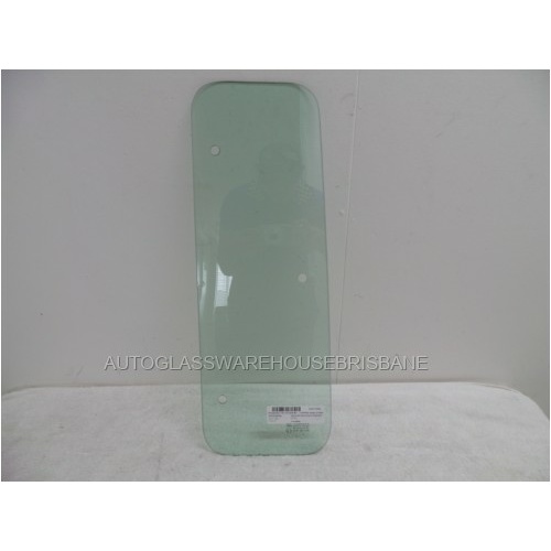 MITSUBISHI FUSO FIGHTER FM/FK SERIES - 5/1995 TO 2007 - LEFT SIDE OPERA GLASS - GREEN (3 HOLES - 201w X 563h) - NEW