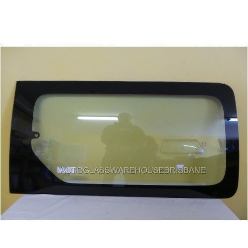 HYUNDAI iMAX KMHWH - 2/2008 to CURRENT - VAN - DRIVER - RIGHT SIDE FRONT SLIDING DOOR GLASS - 1 HOLE (WITHOUT HINGE) - NEW