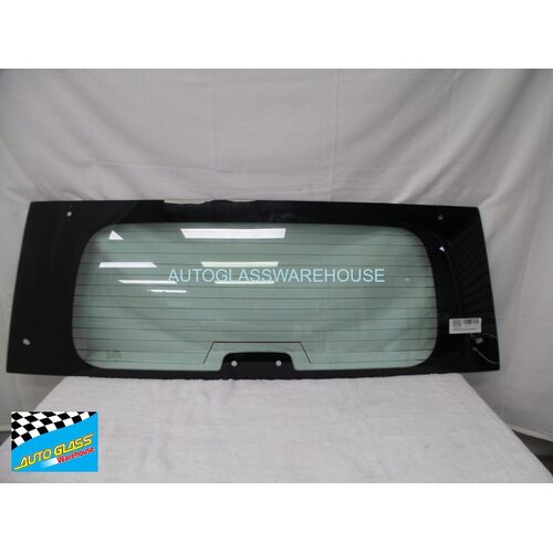 JEEP COMMANDER XH - 5/2006 to 12/2010 - 4DR WAGON - REAR WINDSCREEN GLASS - HEATED, 6 HOLES - GREEN - NEW
