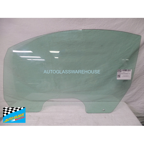 MITSUBISHI COLT RZ - 1/2006 to 9/2011 - 2DR CONVERTIBLE - LEFT SIDE FRONT DOOR GLASS (2 HOLES) - GREEN - NEW