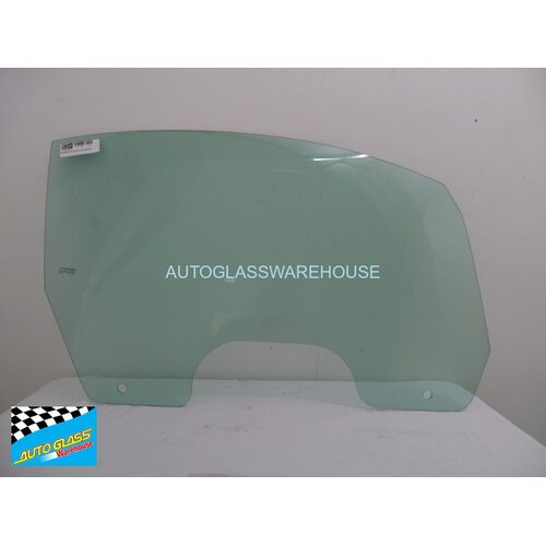 MITSUBISHI COLT RZ - 1/2006 to 9/2011 - 2DR CONVERTIBLE - RIGHT SIDE FRONT DOOR GLASS (2 HOLES) - GREEN - NEW