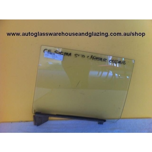 MITSUBISHI SIGMA GE/GH - 10/1977 to 2/1982 - 4DR SEDAN - PASSENGERS - LEFT SIDE REAR DOOR GLASS - (Second-hand)