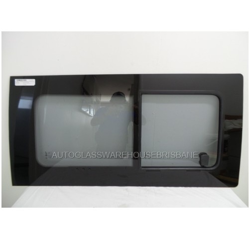 MERCEDES VITO - 5/2004 to 3/2015 - SWB/LWB VAN - RIGHT SIDE FRONT GLASS IN GLASS SLIDING WINDOW - 1 SLIDING PIECE (FRONT PIECE SLIDES BACKWARDS) - NEW