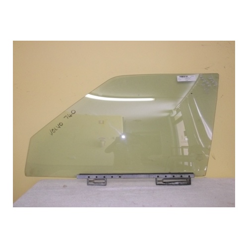 VOLVO 740/760/940/960/S90 - 1/1982 to 1/1997 - 4DR SEDAN/5DR WAGON - PASSENGERS - LEFT SIDE FRONT DOOR GLASS - GREEN - CALL FOR STOCK - NEW