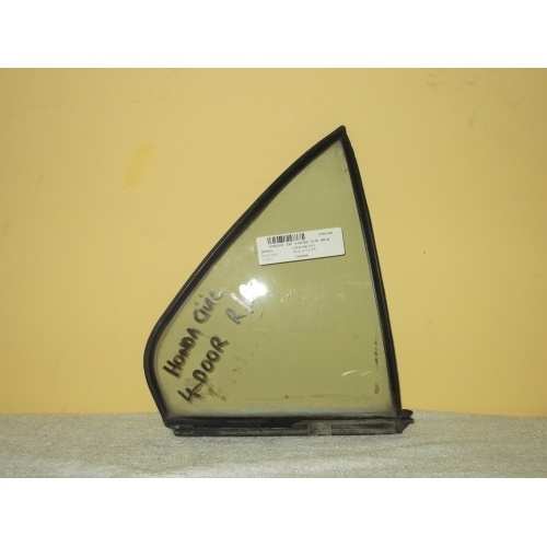 HONDA CIVIC EB1  4DR SED 3/73>12/79 - DRIVERS - RIGHT SIDE - REAR QUARTER GLASS - (Second-hand)