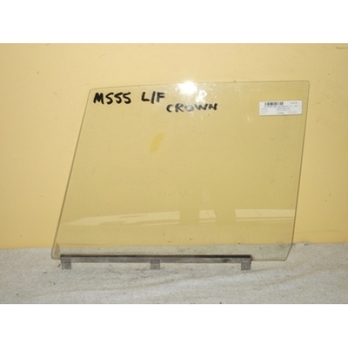 suitable for TOYOTA CROWN MS55 - 1/1967 to 1/1971 - 4DR SEDAN - PASSENGERS - LEFT SIDE FRONT DOOR GLASS - (SECOND-HAND)