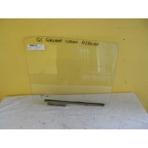 MITSUBISHI GALANT GC/GD - 7/1974 to 1977 - 4DR SEDAN - RIGHT SIDE REAR DOOR GLASS - (Second-hand)