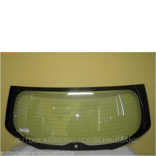 KIA CERATO TD - 8/2010 to 4/2013 - 5DR HATCH - REAR WINDSCREEN GLASS - HEATED, WIPER HOLE - GREEN - NEW - (CALL FOR STOCK)