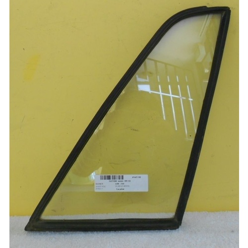 DATSUN 1600 P510 - 1/1967 to 1/1979 - 4DR SEDAN - DRIVERS - RIGHT SIDE REAR QUARTER GLASS - ENCAPSULATED - (Second-hand)