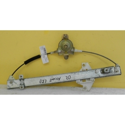 HYUNDAI ACCENT LC - 5/2000 to 4/2006 - 5DR HATCH - PASSENGERS - LEFT SIDE REAR WINDOW REGULATOR - MANUAL - (Second-hand)
