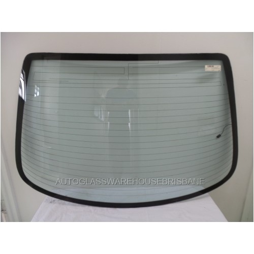 NINISSAN SKYLINE R33 - 1/1993 to 1/1998 - 2DR COUPE - REAR WINDSCREEN GLASS - NO WIPER HOLE - GREEN - (Second-hand)