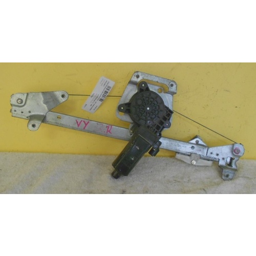 HOLDEN COMMODORE / CREWMAN -VY/VZ - 4DR SED/WAG 2002>2007 - LEFT SIDE REAR DOOR ELECTRIC WINDOW REGULATOR-(Oval Plug) - (Second-hand)