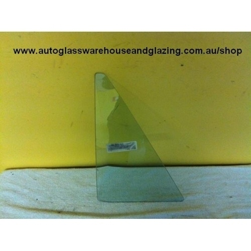 HOLDEN GEMINI JT/RB - 5/1985 TO 1/1990 - 4DR SEDAN - PASSENGERS - LEFT SIDE REAR QUARTER GLASS - GREEN - (SECOND-HAND)