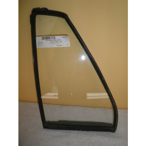 suitable for TOYOTA CROWN MS1985 - 5/1975 to 1980 - 4DR SEDAN -  LEFT SIDE REAR QUARTER GLASS - (SECOND-HAND)