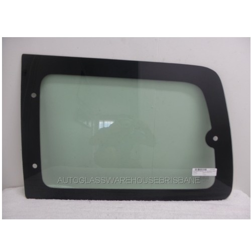 suitable for TOYOTA TOWNACE SBV KR40 - 1/1997 TO 10/2004 - VAN - PASSENGERS - LEFT SIDE REAR CARGO GLASS - 3 HOLES - NEW