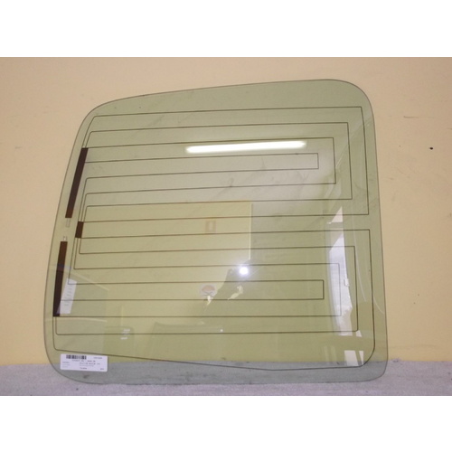 suitable for TOYOTA HIACE SBV - 10/1995 to 11/2003 - WALKTHRU WITH BONNET - VAN - PASSENGERS - LEFT SIDE REAR BARN DOOR GLASS - NEW