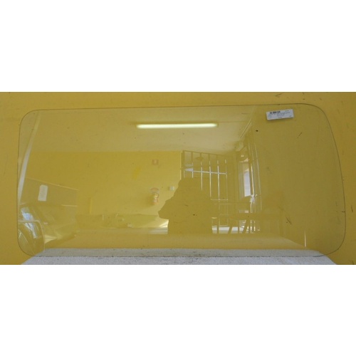suitable for TOYOTA HIACE 100 SERIES - 11/1989 to 2/2005 - TRADE VAN - PASSENGERS - LEFT SIDE REAR FIXED GLASS - 1110 X 520 - GENUINE (Second-hand)