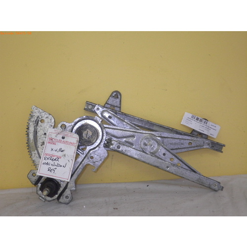 suitable for TOYOTA CAMRY SXV20 - 8/1997 TO 9/2002 - 4DR SEDAN - DRIVERS - RIGHT SIDE REAR DOOR WINDOW REGULATOR - MANUAL - (SECOND-HAND)