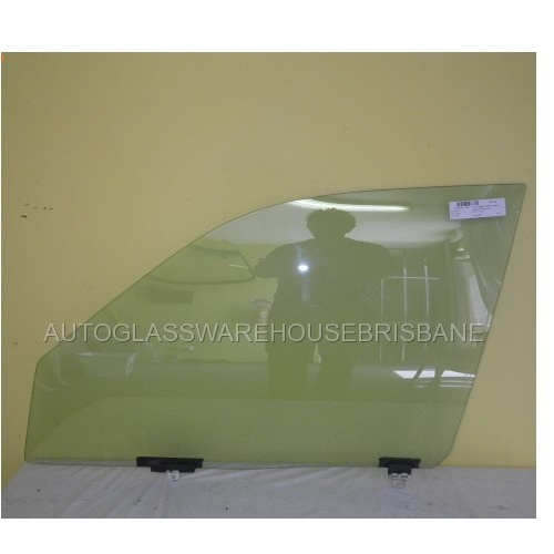 suitable for TOYOTA STARLET KP90 - 6/1996 to 9/1999 - 5DR HATCH - LEFT SIDE FRONT DOOR GLASS - (NO HOLES IN GLASS) ELECTRIC - NO CLIPS - NEW