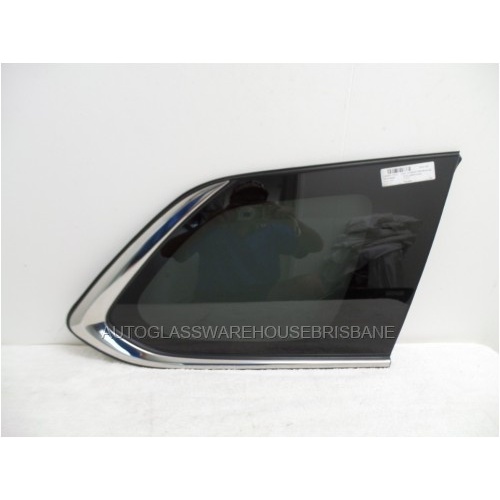 MITSUBISHI OUTLANDER ZJ/ZK - 11/2012 to 10/2021 - 5DR WAGON - DRIVERS - RIGHT SIDE REAR CARGO GLASS - CHROME - ENCAPSULATED - (SECOND-HAND))