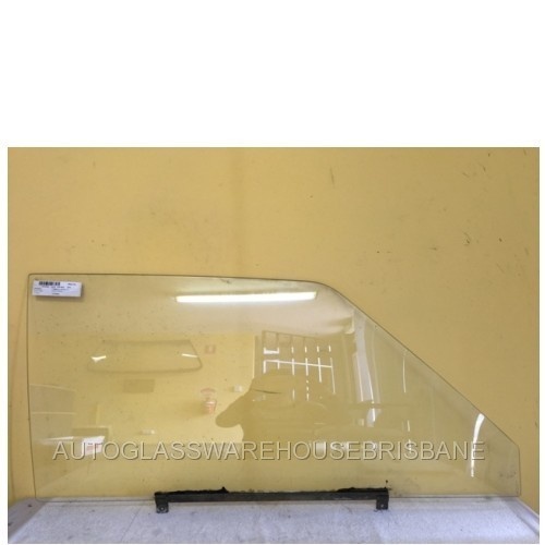 suitable for TOYOTA COROLLA KE30 - 2DR SEDAN 1974>9/81 - DRIVERS - RIGHT SIDE FRONT DOOR GLASS - (SECOND-HAND)