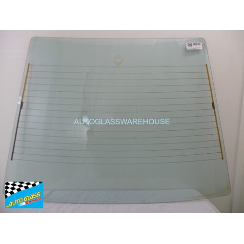 suitable for TOYOTA CELICA RA60 - 11/1981 TO 10/1985 - 3DR HATCH - REAR WINDSCREEN GLASS - 900MM HIGH X 1270MM - WITH WIPER HOLE - (SECOND-HAND)