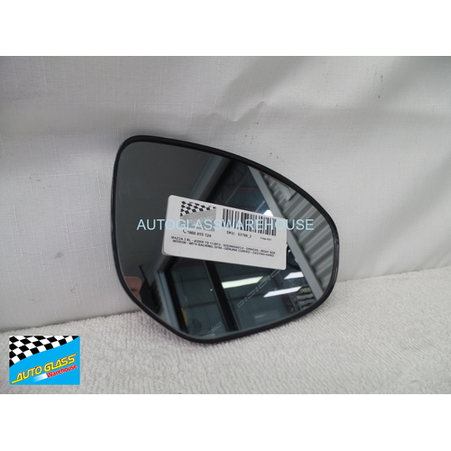 MAZDA 3 BL - 4/2009 TO 11/2013 - SEDAN/HATCH - DRIVERS - RIGHT SIDE MIRROR - WITH BACKING - DF89 - GENUINE CURVED - (SECOND-HAND)