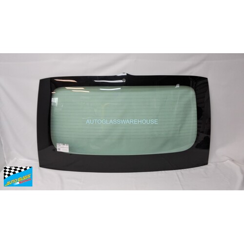 HYUNDAI STARIA US4 - 8/2021 TO CURRENT - VAN - REAR WINDSCREEN GLASS - SOLAR, BOTTOM MOULD - HEATED - WIPER HOLE - GREEN - NEW (LIMITED STOCK)