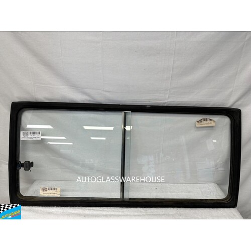 MITSUBISHI L300 - 4/1980 to 9/1986 - VAN - PASSENGERS - LEFT SIDE FRONT SLIDING WINDOW UNIT - FULL ASSEMBLY - GENUINE - 1040 x 470 - (SECOND-HAND)