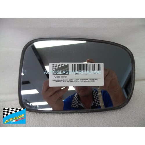 SUZUKI LIANA RH416 - 8/2002 to 2007 - 4DR SEDAN - RIGHT SIDE MIRROR - WITH BACKING PLATE - 7075 SECOND-HAND)