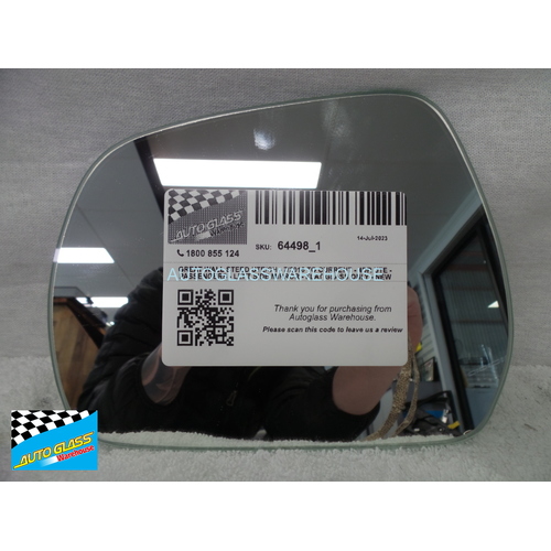 GREAT WALL STEED UTE/CH - 7/2016 TO CURRENT - 4DR UTE - PASSENGERS - LEFT SIDE MIRROR - FLAT GLASS ONLY - 190MM X 150MM - NEW