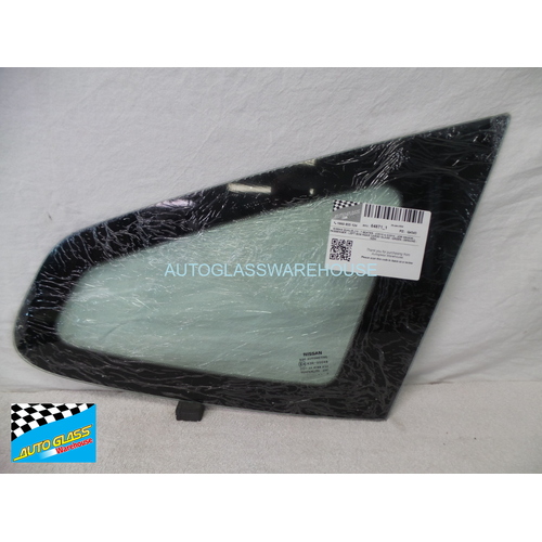 NISSAN DUALIS J10 - 7 SEATER - 4/2010 to 6/2014 - 4DR WAGON - PASSENGER - LEFT SIDE REAR CARGO GLASS - GREEN - GENUINE - NEW