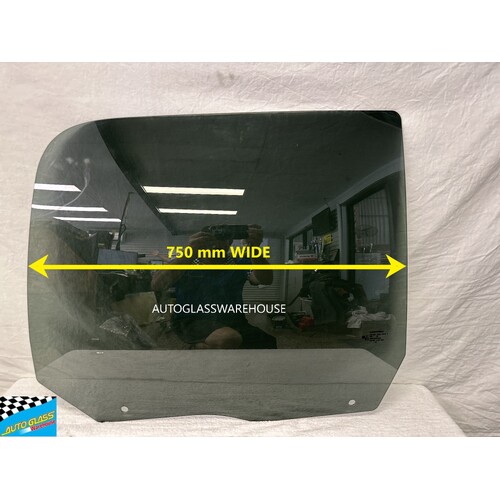 DODGE RAM 1500/2500/3500 - 6/2019 to CURRENT -(DS/DJ) LWB UTE - DRIVER - RIGHT SIDE REAR DOOR GLASS - PRIVACY GREY - 2 HOLES - 750MM WIDE