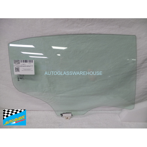 MAZDA 2 DJ - 8/2014 TO CURRENT - 5DR HATCH - DRIVERS - RIGHT SIDE REAR DOOR GLASS - GREEN WITH FITTINGS - NEW