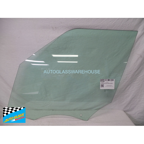 RANGE ROVER L405 1/2013 TO 6/2022 - 4DR WAGON - PASSENGER - LEFT SIDE FRONT DOOR GLASS - GREEN - 2 HOLES - NEW