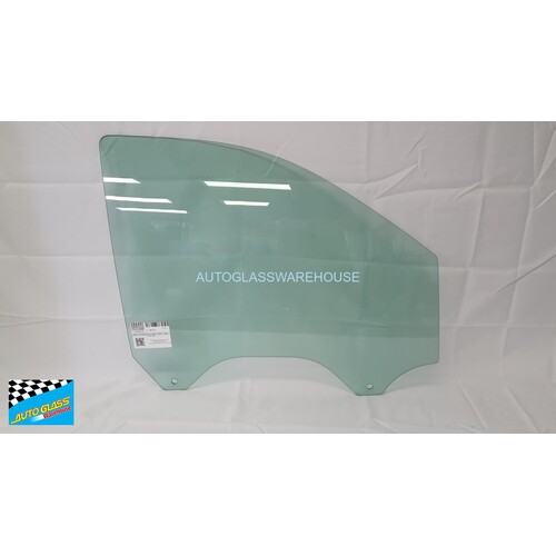 CHEVROLET SILVERADO 1500 T1 - 1/2019 TO CURRENT - 4DR UTE - DRIVERS - RIGHT SIDE FRONT DOOR GLASS - SOLAR TINT - GREEN - 2 HOLES - NEW