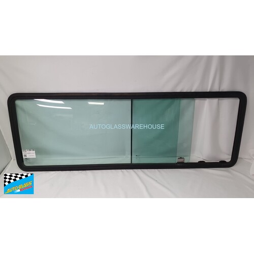 MERCEDES SPRINTER SWB - 2/1998 to 8/2006 - VAN - RIGHT SIDE REAR SLIDING WINDOW GLASS - GREEN - SINGLE FRONT OPENING  - (SECOND-HAND)