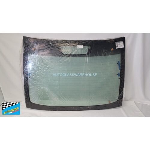 VOLVO S60 S SERIES - 12/2010 to CURRENT - 4DR SEDAN - REAR WINDSCREEN GLASS - HEATED - GREEN - 4 ANTENNA CONNECTIONS - NEW