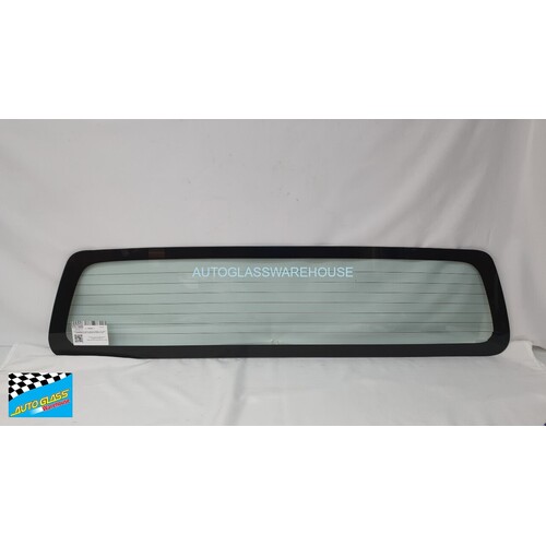 NISSAN NAVARA D23 - NP300 - 3/2015 to CURRENT - UTE - REAR WINDSCREEN GLASS - 2-SIDE MOULDS, HEATED (1340w X 330) - NEW