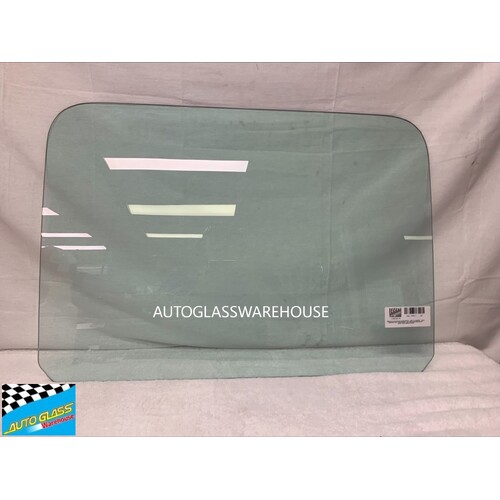 NISSAN ATLAS/CABSTAR F23/H41/DH410 - 1/1994 TO CURRENT - NARROW CAB TRUCK - PASSENGER - LEFT SIDE REAR DOOR GLASS - 500x715, GREEN - (LOW STOCK) - NEW