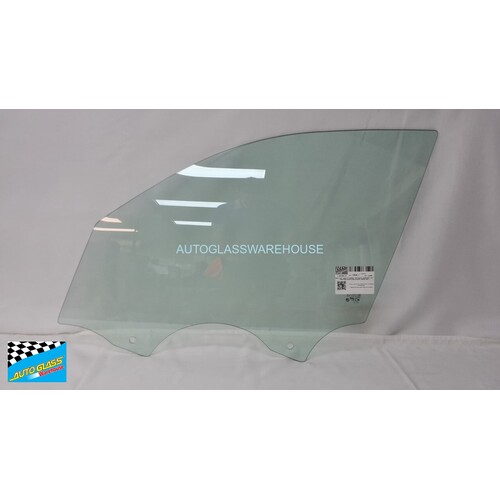 BMW X3 G01 - 10/2017 to CURRENT - 5DR WAGON - PASSENGER - LEFT SIDE FRONT DOOR GLASS (2 HOLES) - GREEN - NEW