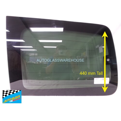 MITSUBISHI PAJERO NS/NT/NW/NX - 11/2006 to CURRENT - 4DR WAGON - PASSENGER - LEFT SIDE REAR CARGO GLASS - ANTENNA, 1 HOLE - PRIVACY TINT - NEW