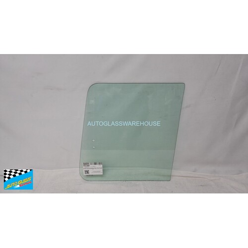 suitable for TOYOTA LANDCRUISER 70 SERIES - 1/1985 to 1/2009 - 3DR SUV - RIGHT SIDE REAR CARGO GLASS - (2 PIECE, 2 HOLES) - GREEN - NEW